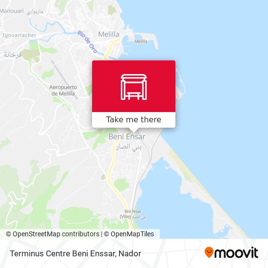 Terminus Centre Beni Enssar map