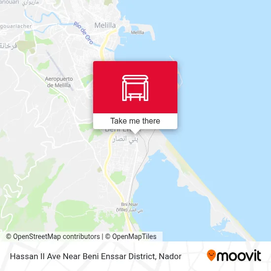 Hassan II Ave Near Beni Enssar District map