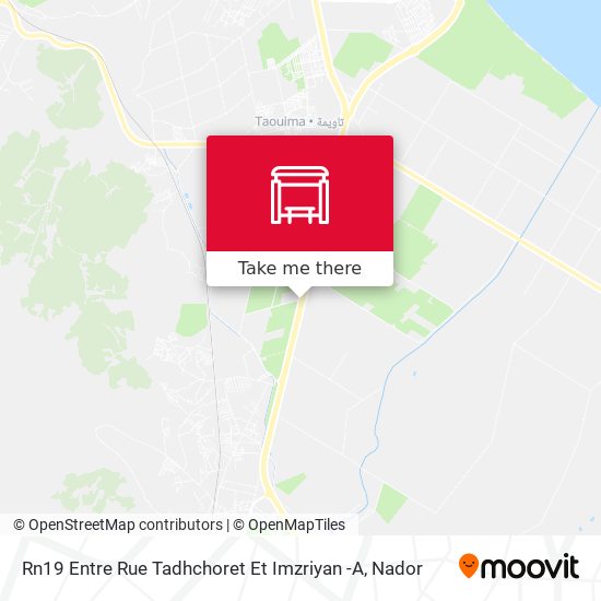 Rn19 Entre Rue Tadhchoret Et Imzriyan -A map