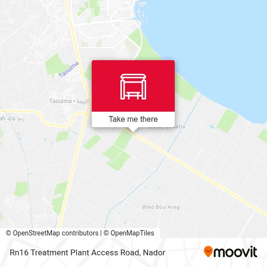 Rn16 Treatment Plant Access Road map