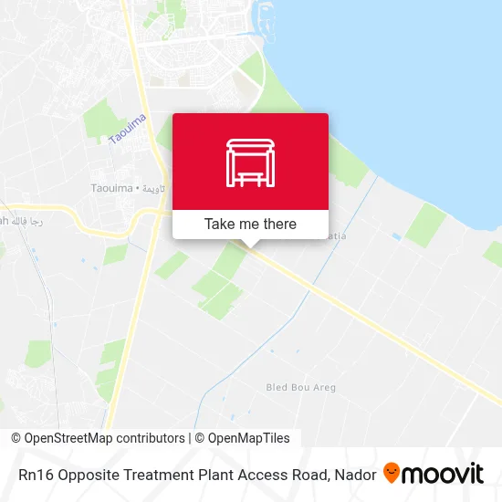 Rn16 Opposite Treatment Plant Access Road map