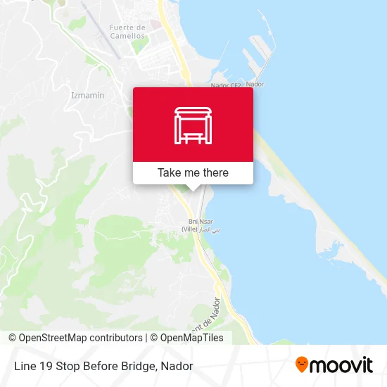Line 19 Stop Before Bridge map