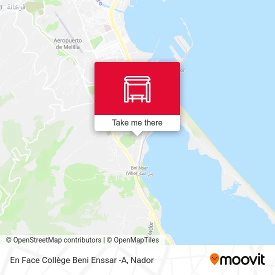 En Face Collège Beni Enssar -A map