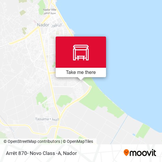 Arrêt 870- Novo Class -A map