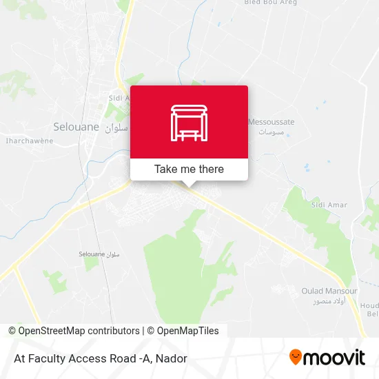 At Faculty Access Road -A map