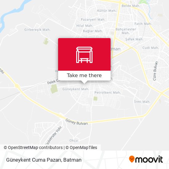 Güneykent Cuma Pazarı map