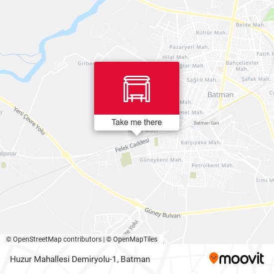 Huzur Mahallesi Demiryolu-1 map