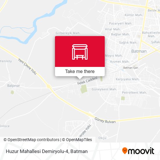 Huzur Mahallesi Demiryolu-4 map