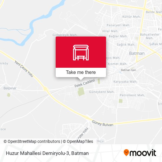 Huzur Mahallesi Demiryolu-3 map
