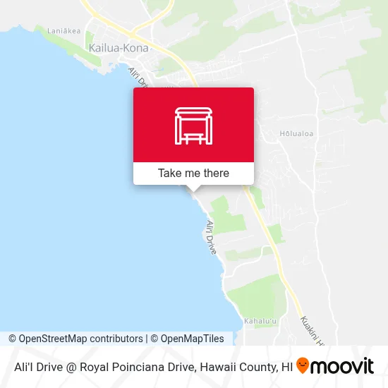 Ali'I Drive @ Royal Poinciana Drive map