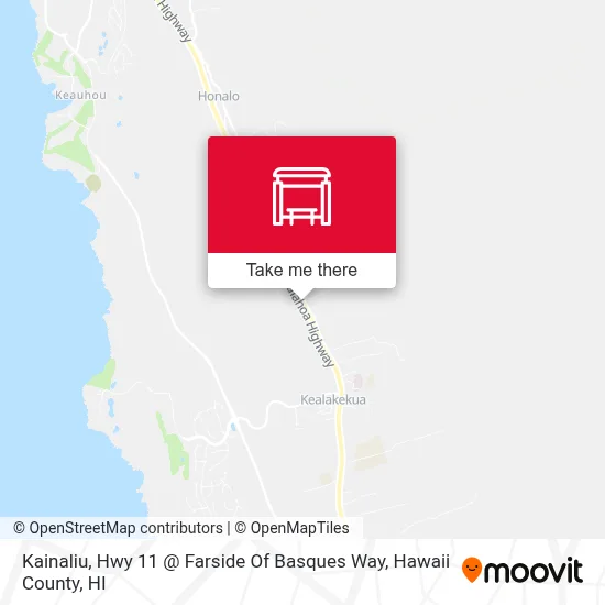 Kainaliu, Hwy 11 @ Farside Of Basques Way map