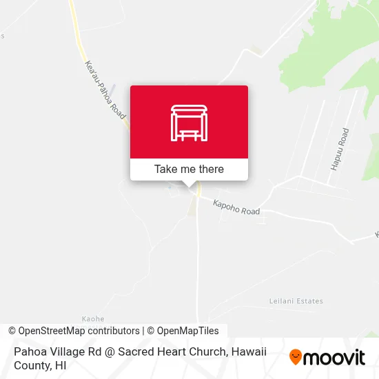 Pahoa Village Rd @ Sacred Heart Church map