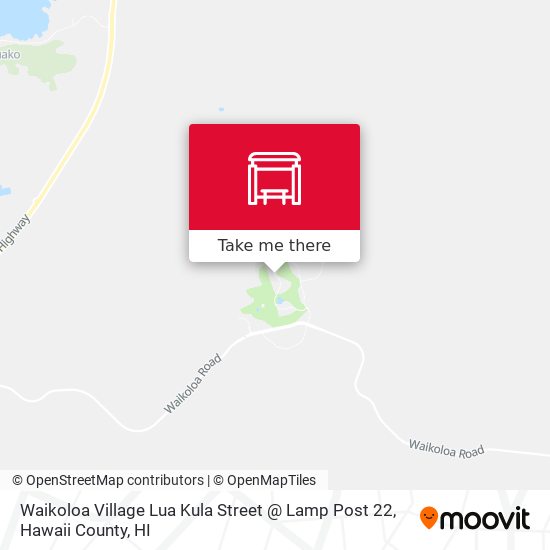 Mapa de Waikoloa Village Lua Kula Street @ Lamp Post 22