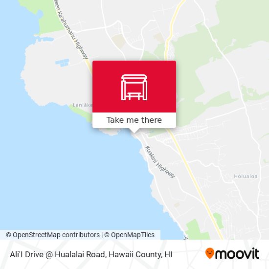 Mapa de Ali'I Drive @ Hualalai Road