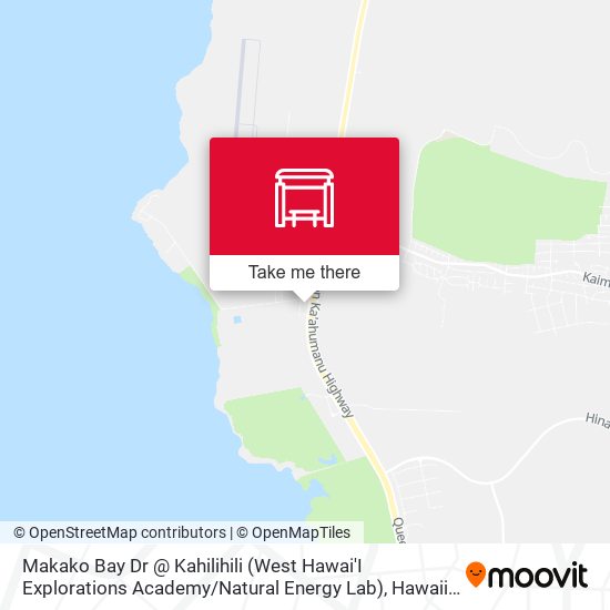 Mapa de Makako Bay Dr @ Kahilihili (West Hawai'I Explorations Academy / Natural Energy Lab)