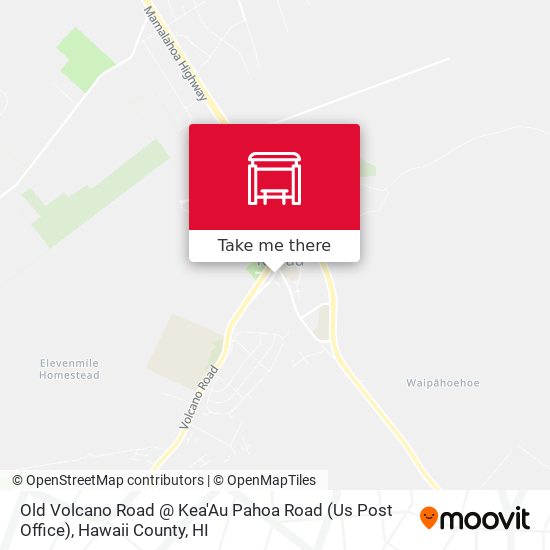 Old Volcano Road @ Kea'Au Pahoa Road (Us Post Office) map