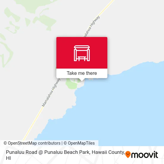 Punaluu Road @ Punaluu Beach Park map