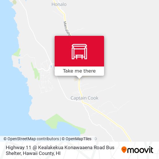 Highway 11 @ Kealakekua Konawaaena Road Bus Shelter map