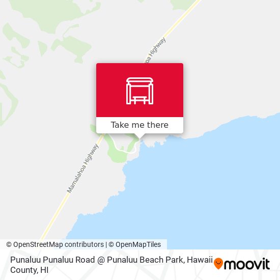 Mapa de Punaluu Punaluu Road @ Punaluu Beach Park