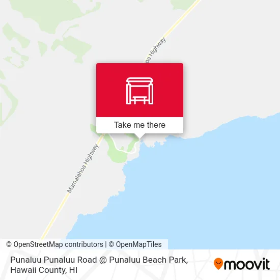 Punaluu Punaluu Road @ Punaluu Beach Park map