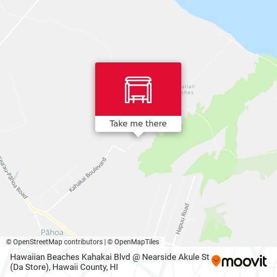 Mapa de Hawaiian Beaches Kahakai Blvd @ Nearside Akule St (Da Store)