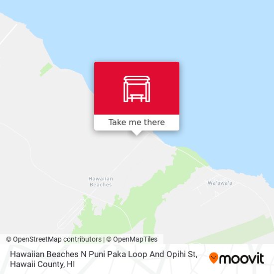 Mapa de Hawaiian Beaches N Puni Paka Loop And Opihi St