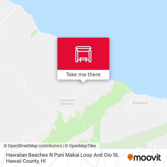 Hawaiian Beaches N Puni Makai Loop And Oio St map