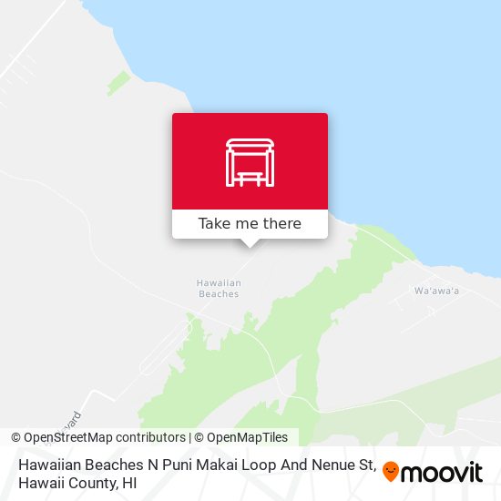 Mapa de Hawaiian Beaches N Puni Makai Loop And Nenue St