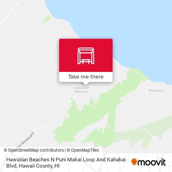 Mapa de Hawaiian Beaches N Puni Makai Loop And Kahakai Blvd