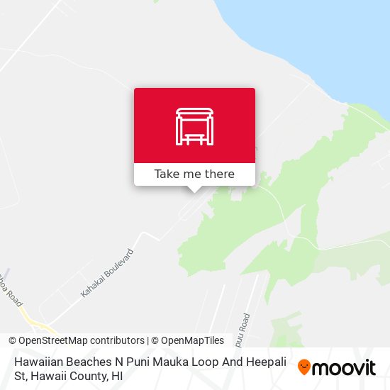 Hawaiian Beaches N Puni Mauka Loop And Heepali St map