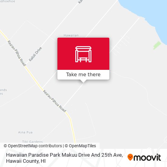 Mapa de Hawaiian Paradise Park Makuu Drive And 25th Ave