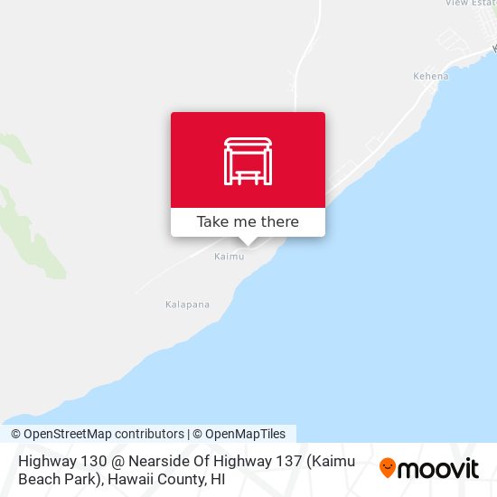 Mapa de Highway 130 @ Nearside Of Highway 137 (Kaimu Beach Park)