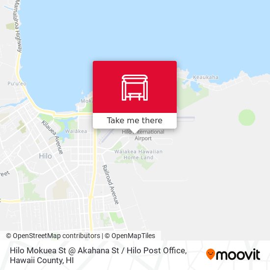 Hilo Mokuea St @ Akahana St / Hilo Post Office map