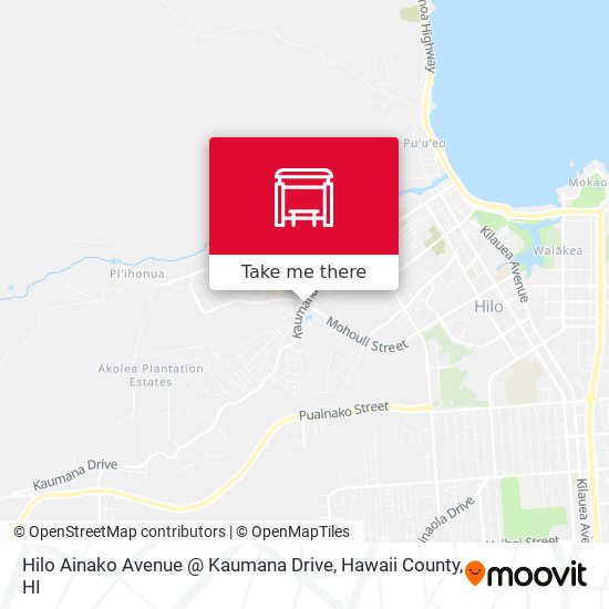 Mapa de Hilo Ainako Avenue @ Kaumana Drive
