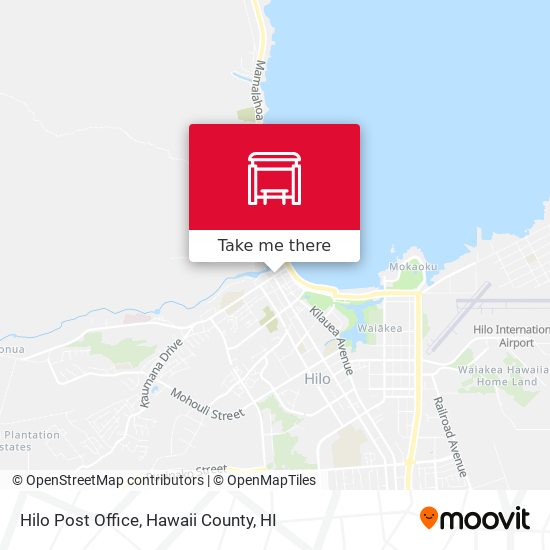 Hilo Post Office map