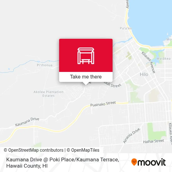 Kaumana Drive @ Poki Place / Kaumana Terrace map
