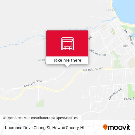 Kaumana Drive Chong St map