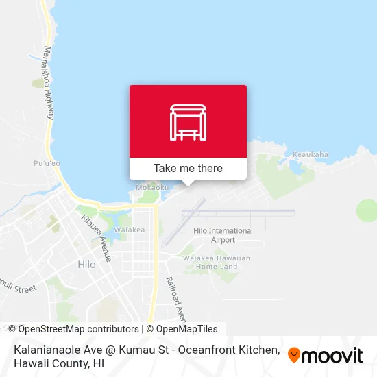 Kalanianaole Ave @ Kumau St - Oceanfront Kitchen map