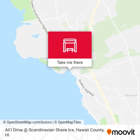 Ali'I Drive @ Scandinavian Shave Ice map