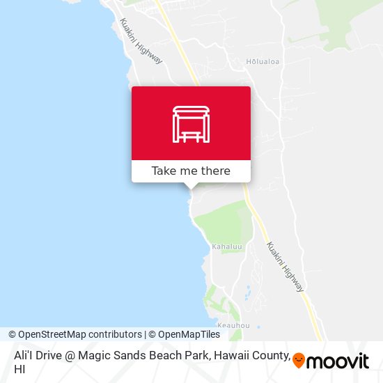 Ali'I Drive @ Magic Sands Beach Park map