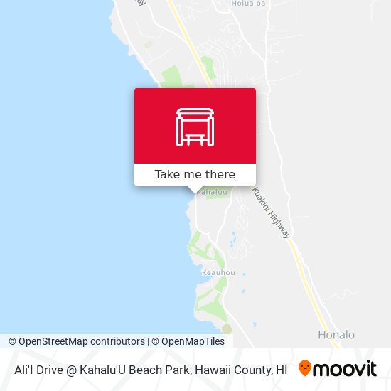 Ali'I Drive @ Kahalu'U Beach Park map