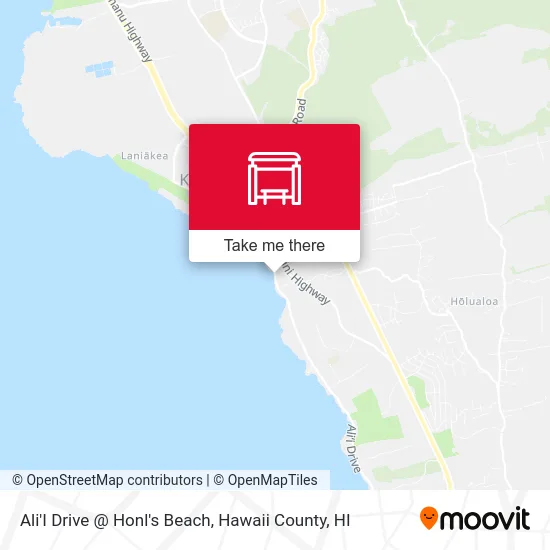 Ali'I Drive @ Honl's Beach map