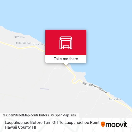 Laupahoehoe Before Turn Off To Laupahoehoe Point map