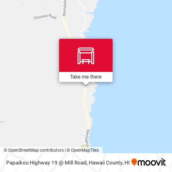 Mapa de Papaikou Highway 19 @ Mill Road