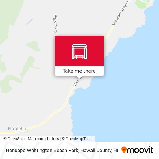 Honuapo Whittington Beach Park map