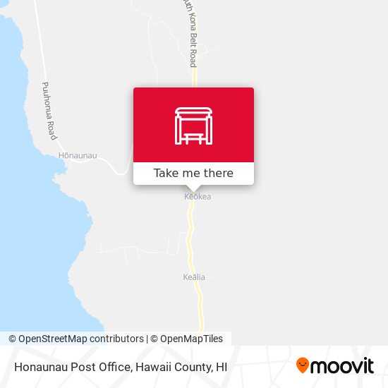 Honaunau Post Office map