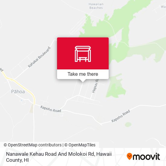 Nanawale Kehau Road And Molokoi Rd map