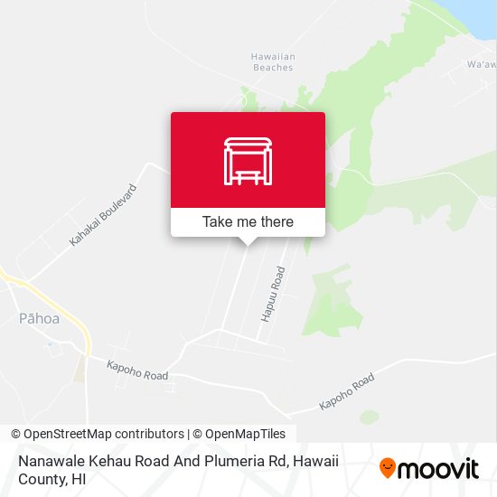 Nanawale Kehau Road And Plumeria Rd map