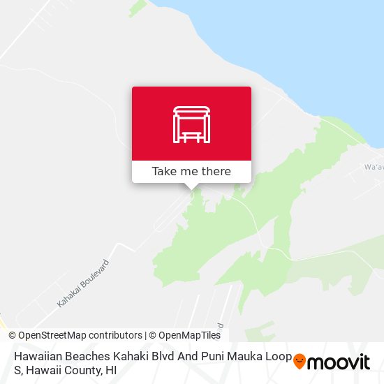 Mapa de Hawaiian Beaches Kahaki Blvd And Puni Mauka Loop S