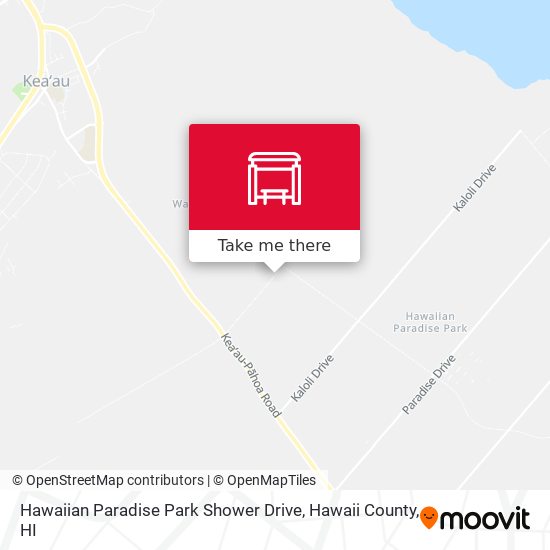 Hawaiian Paradise Park Shower Drive map